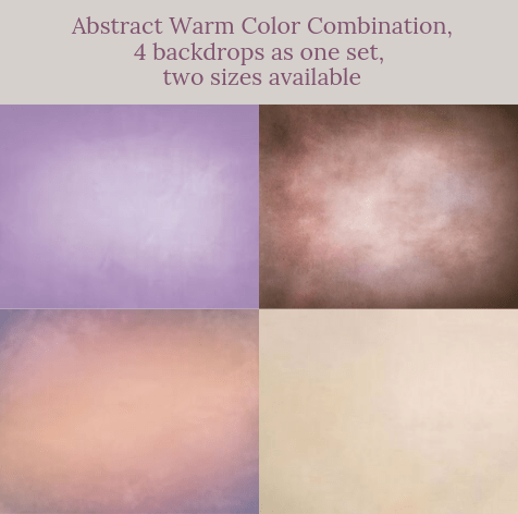Katebackdrop:Abstract warm color combination backdrops for photography( 4 backdrops in total )