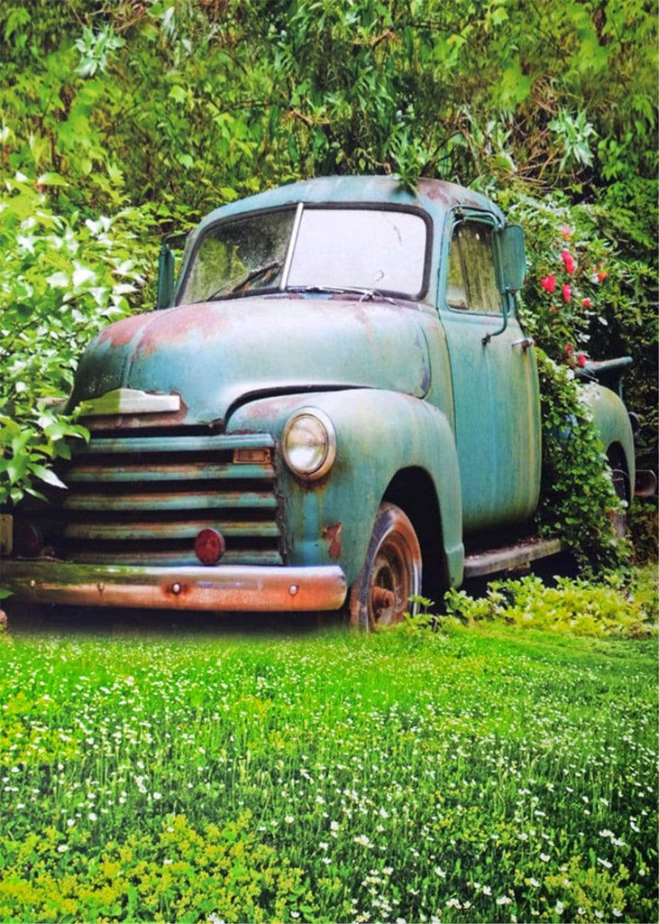 Katebackdrop£ºKate Spring Retro Car Backdrop for Photography