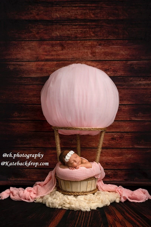 Kate Telón de fondo de madera oscura para fotos de recién nacidos / niños