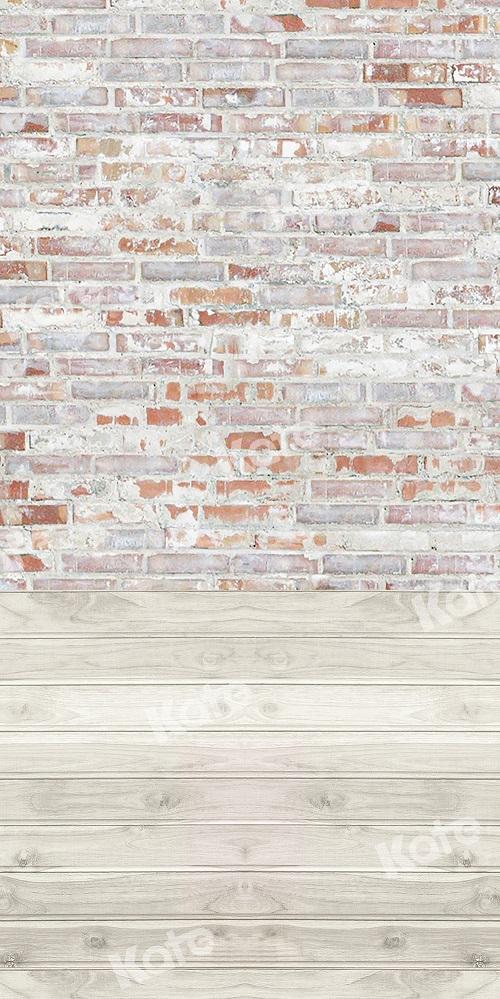 Kate Fondo combinado de madera de ladrillo de fondo