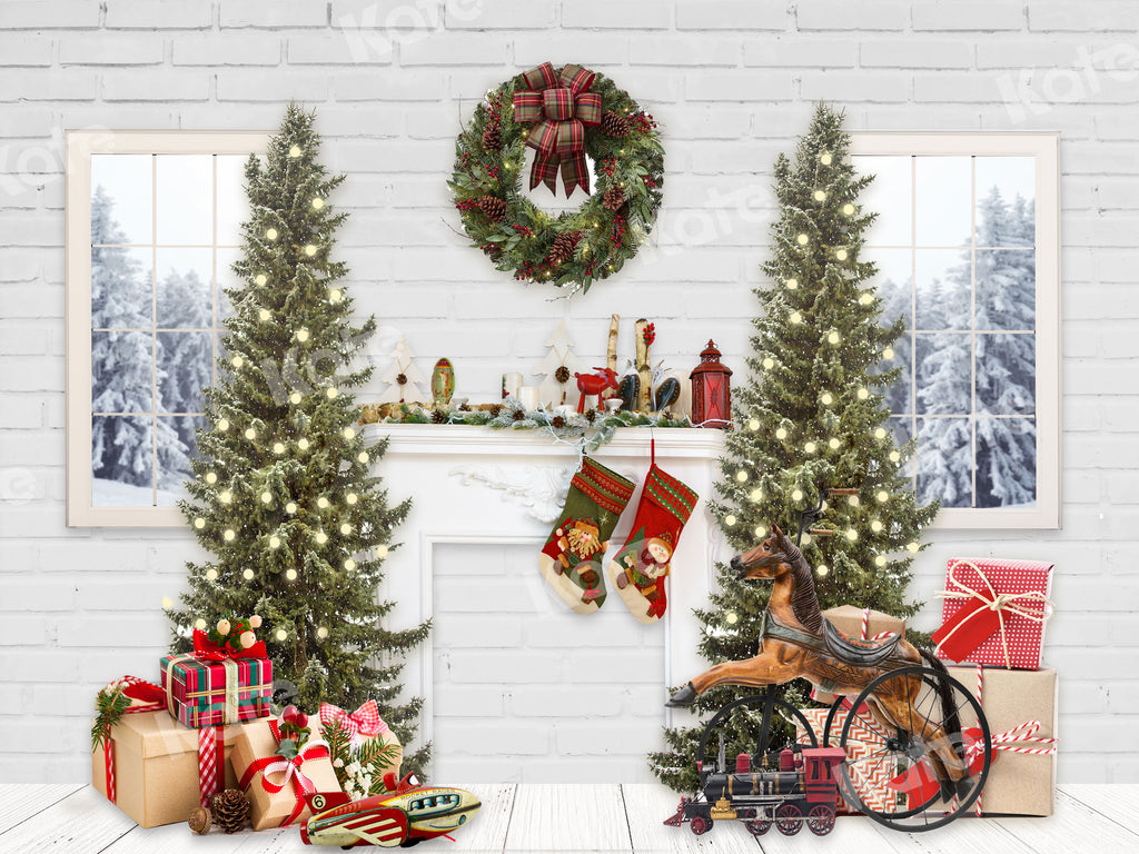 Kate Navidad habitación blanca Telón de fondo para fotografía