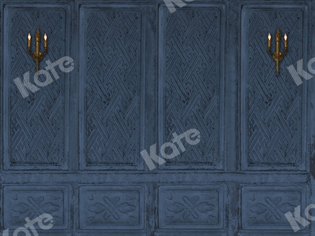 Kate Retro Pared azul vintage Telón de fondo para fotografía