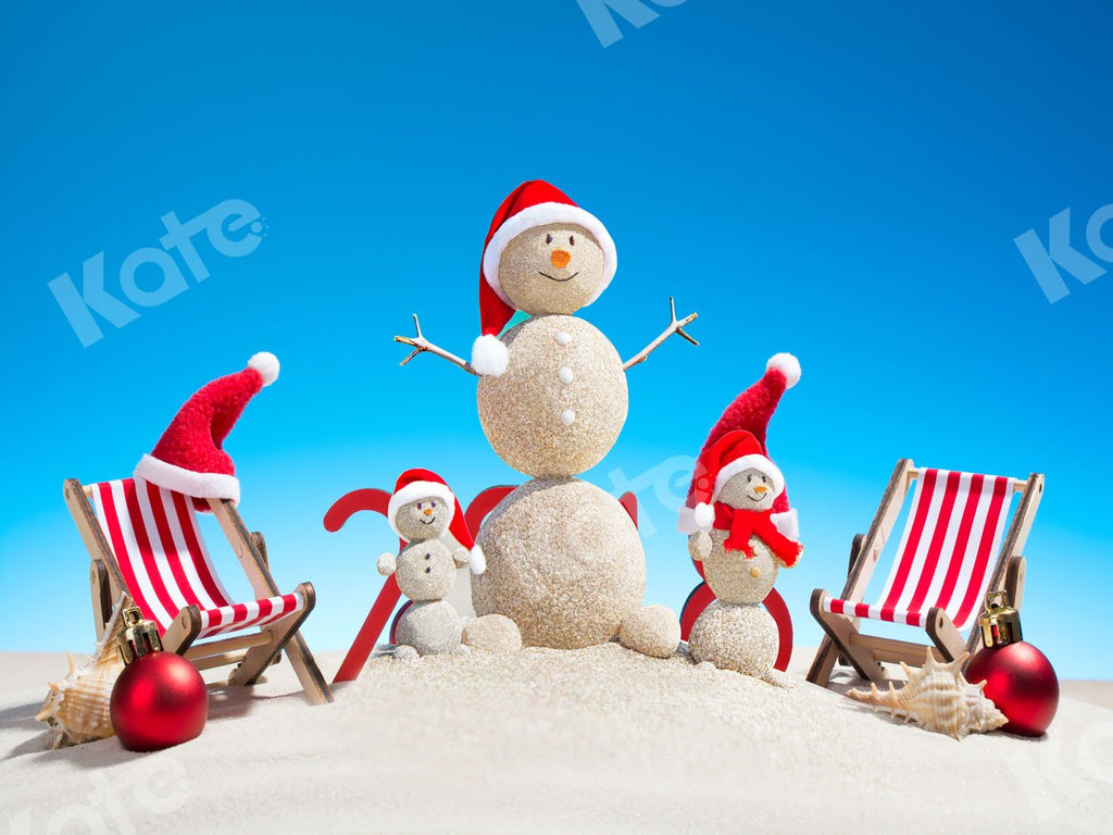 Kate Telón de fondo de playa de Navidad para fotografía