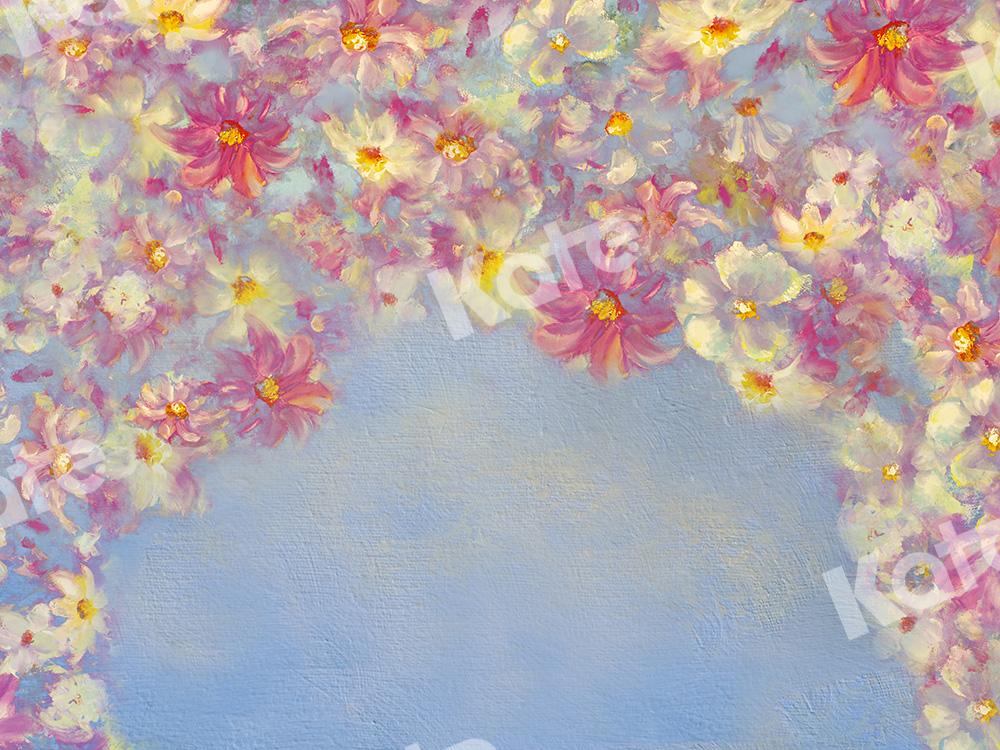 Kate Telón de fondo de bellas artes florales de color rosa amarillo diseñado por GQ