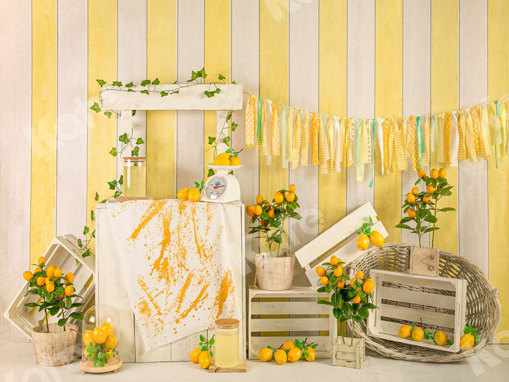 Kate Fondo de primavera de soporte de limonada de verano diseñado por Jia Chan Photography