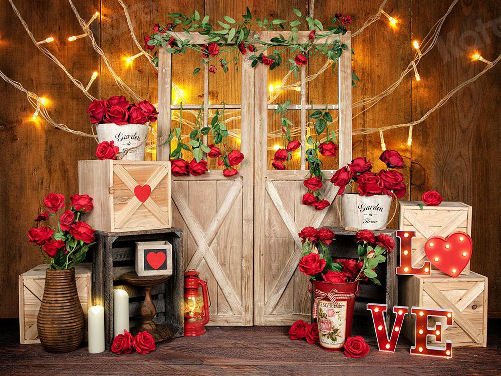 Kate Fondo de luces de rosas de San Valentín diseñado por Emetselch