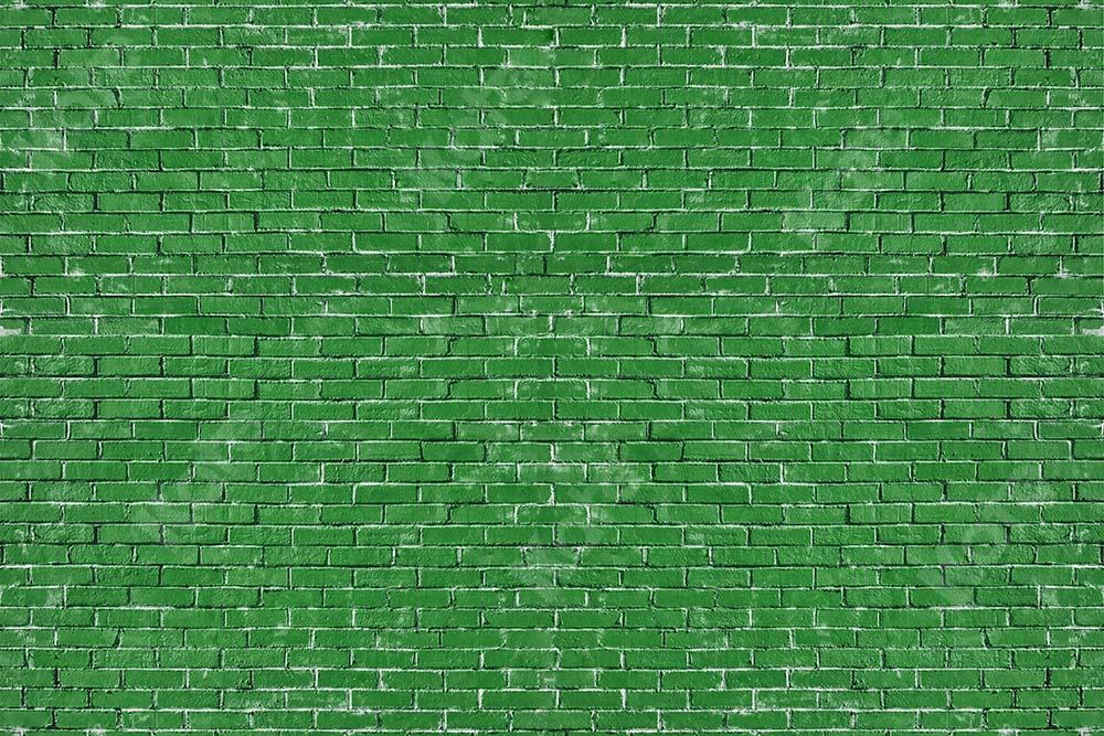 Kate Telón de fondo de pared de ladrillo verde primavera diseñado por Kate Image