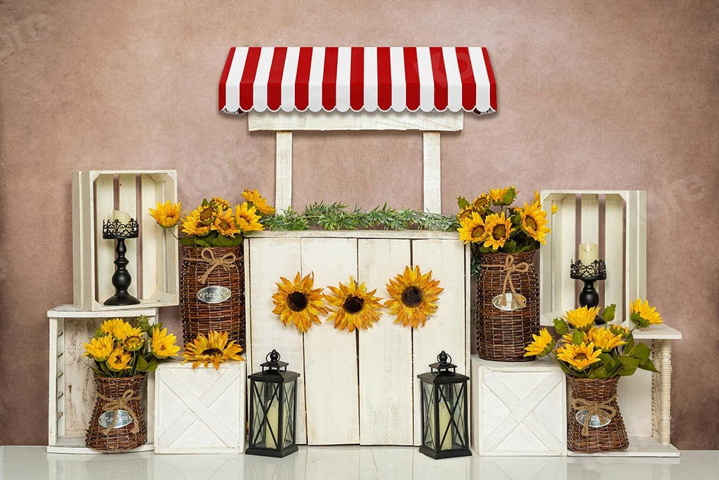 Kate Fondo de soporte de girasoles de primavera / día de la madre diseñado por Emetselch
