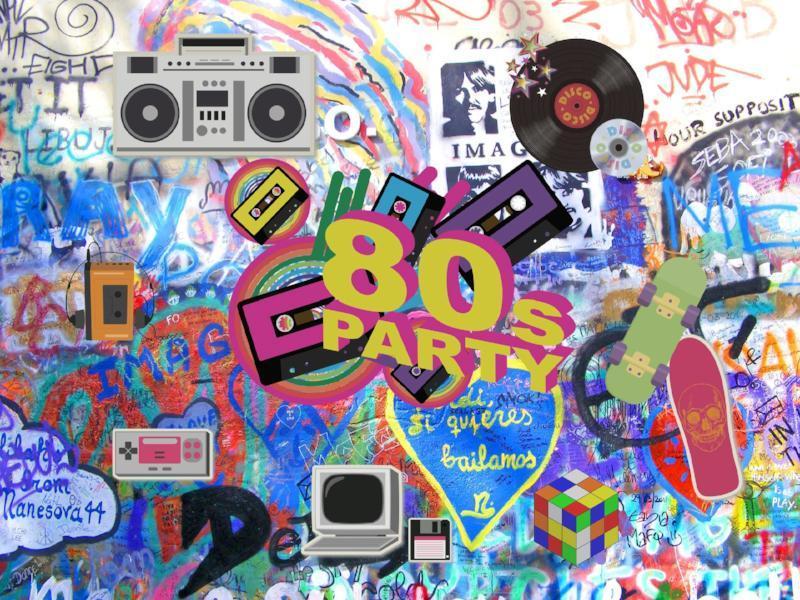 Katebackdrop:Kate Graffiti 80th Photography Backdrop No Wrinkle Hip Hop 80's Party Decoration Photo