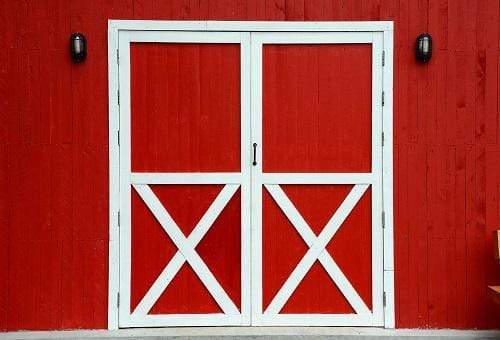 Katebackdrop:Kate Autumn Granary Red Doors Backdrop for Photography
