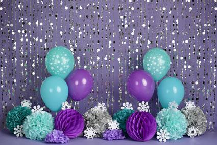 Kate Fondo de cumpleaños púrpura de onederland de invierno diseñado por Mandy Ringe Photography