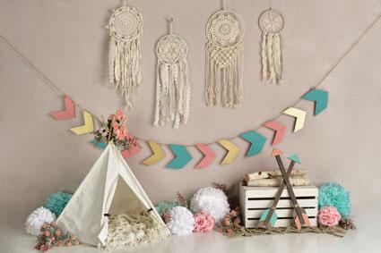 Kate Fondo de cumpleaños de niña salvaje Boho diseñado por Mandy Ringe Photography
