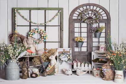 Kate Pascua \ primavera floral Archway Telón de fondo diseñado por Rose Abbas