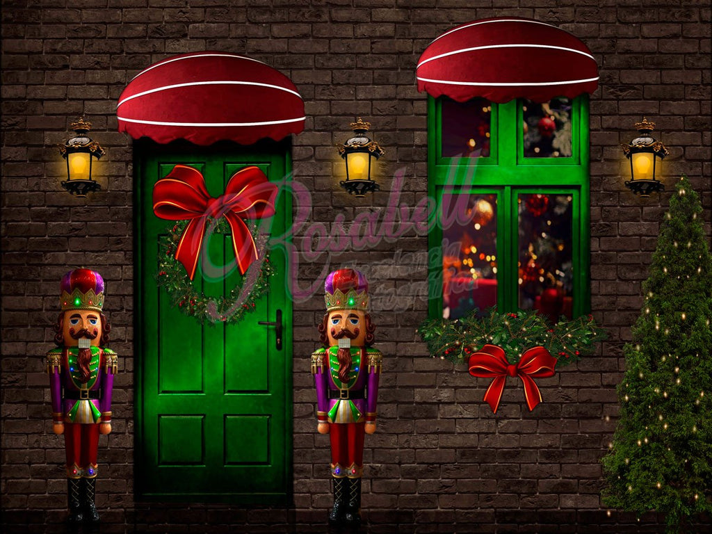 Kate Navidad Soldado de puerta frontal Telón de fondo para fotografía diseñado por Rosabell Photography