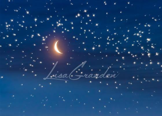 Katebackdrop:Kate Moon&Stars Backdrop for Photography Designed by Lisa Granden