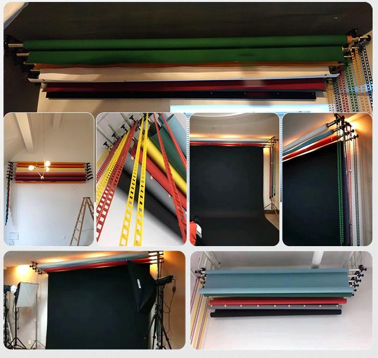 Equipo Soporte de soporte manual de montaje en pared con 4 rodillos