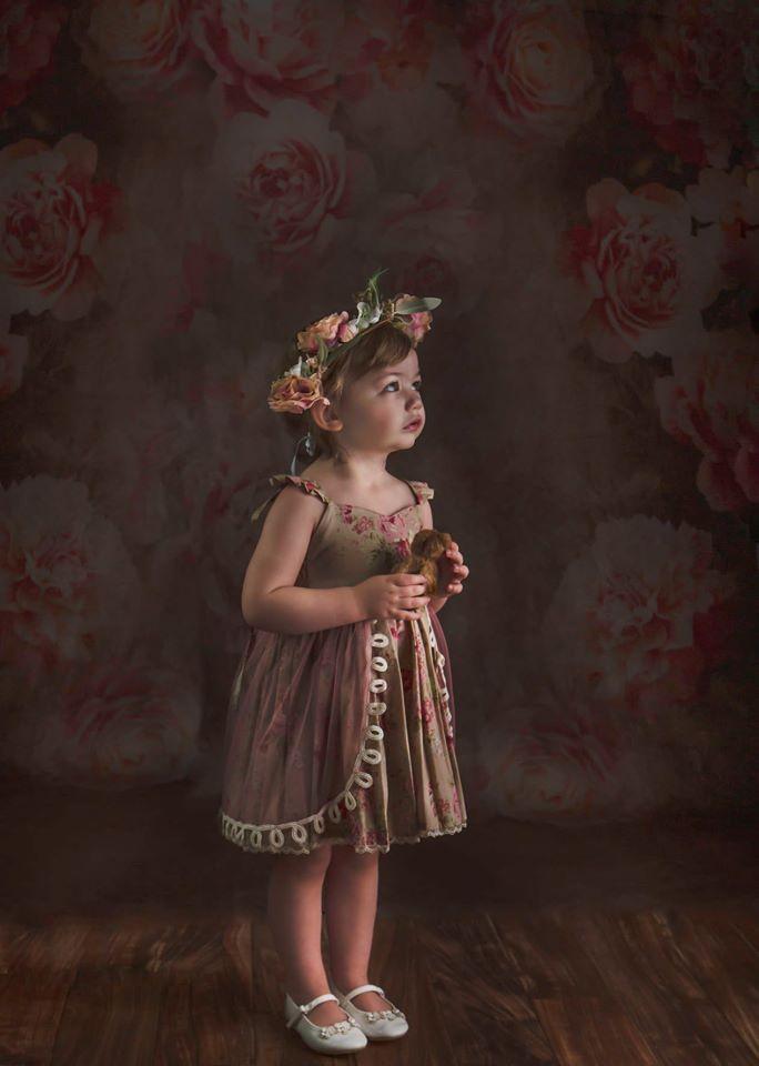 Katebackdrop:Kate Fine Art Retro Flowers Backdrop Designed By JS Photography
