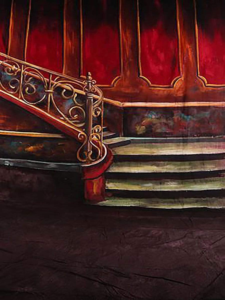 Katebackdrop£ºKate Vintage Building Stairs Hand Painted Backdrops Canvas