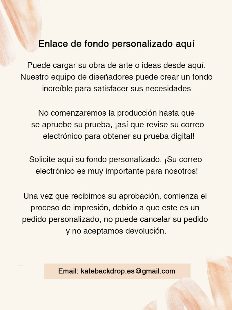 Telón de fondo para fotografía personalizado de Kate