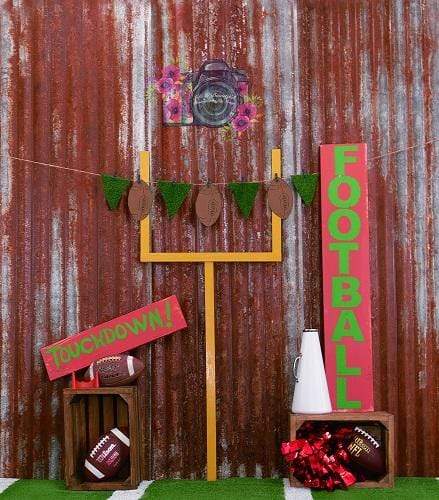 Katebackdrop:Kate Football Tin Sports Decoration Backdrop Designed by Leann West