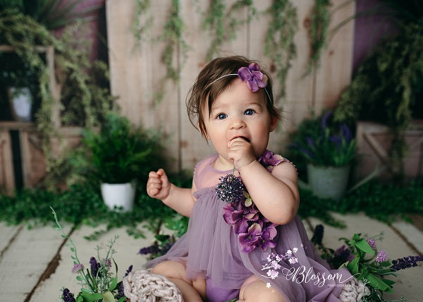 Kate Telón de fondo de plantas verdes de verano niños