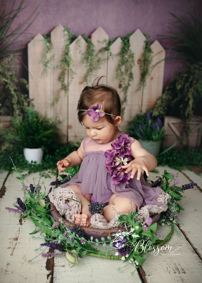 Kate Telón de fondo de plantas verdes de verano niños
