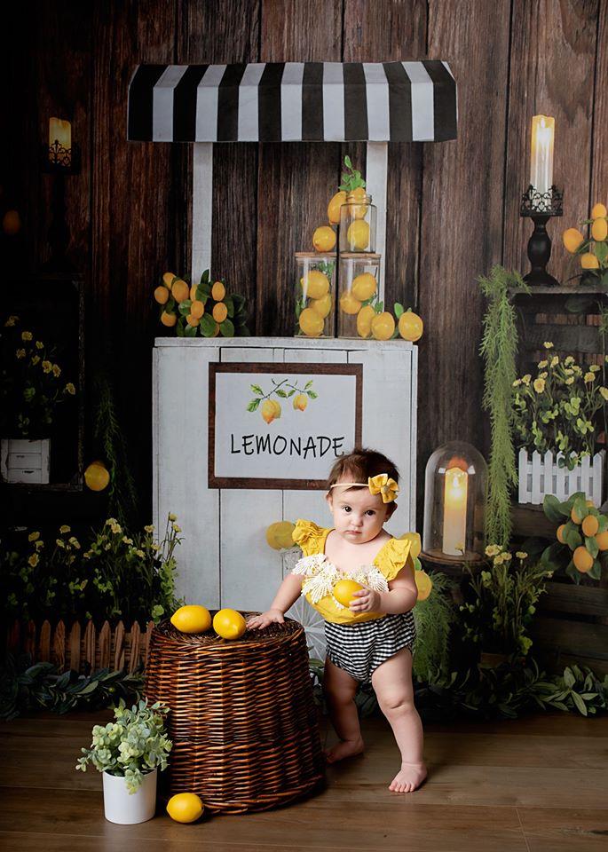 Kate Telón de fondo de primavera con soporte de limón de verano diseñado por Jia Chan Photography