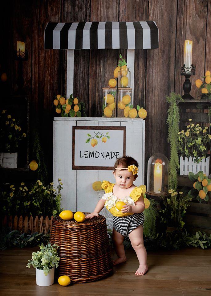 Kate Telón de fondo de primavera con soporte de limón de verano diseñado por Jia Chan Photography