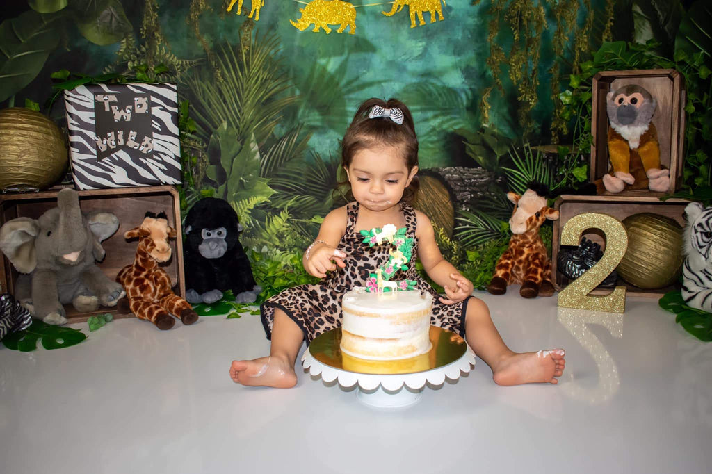 Kate Telón de fondo de la selva cumpleaños bosque niños