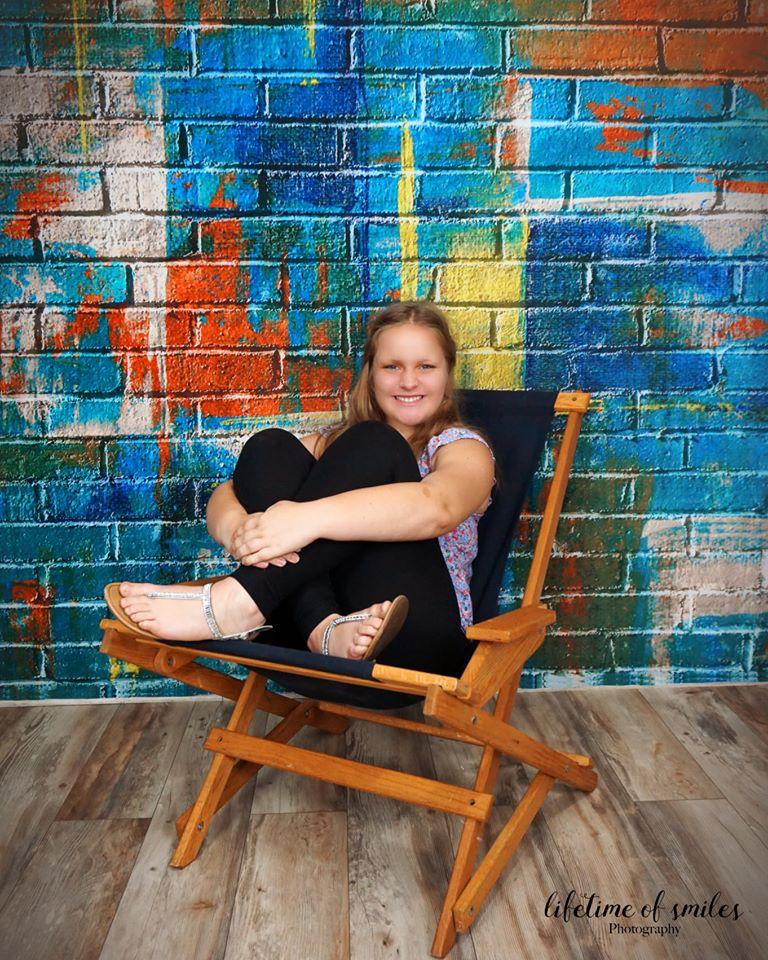 Kate Telón de fondo de pared de ladrillo de graffiti para fotografía