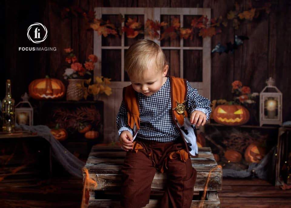 Kate Fondo de luces de calabazas de otoño / halloween diseñado por Jia Chan Photography