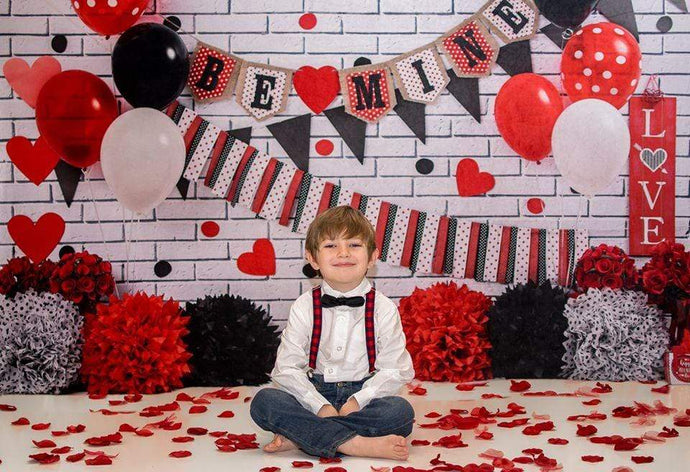 Katebackdrop£ºKate Mouse Valentine Black-Red Backdrop for Photography