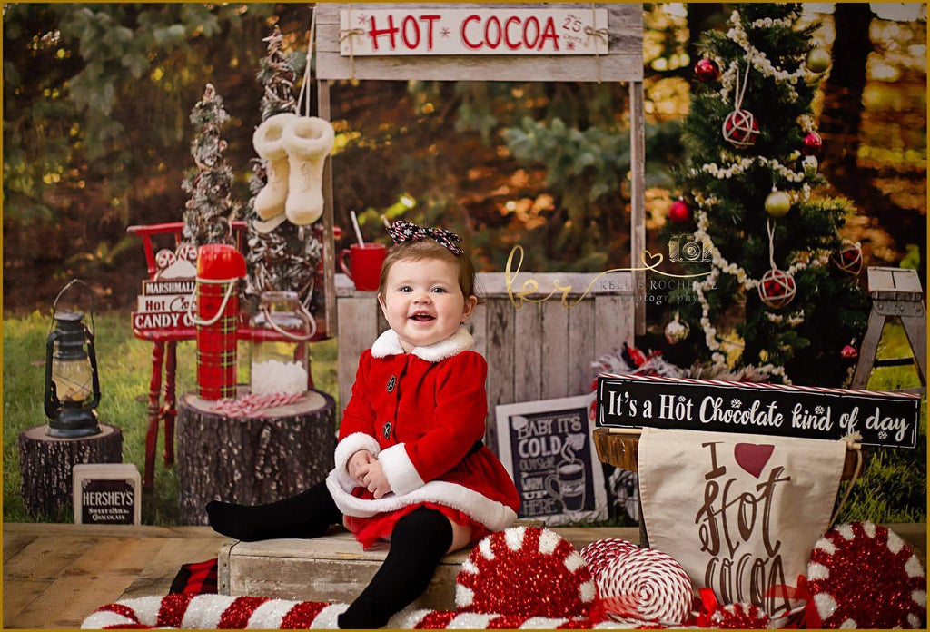 Kate Primavera de fondo de soporte de chocolate caliente diseñado por Mandy Ringe Photography
