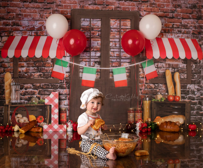 Kate Fondo de pan de cocina de ladrillo de cumpleaños diseñado por Rose Abbas