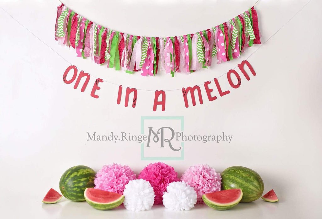 Katebackdrop£ºKate Summer One in A Melon First Birthday Backdrop for Photography Designed by Mandy Ringe Photography