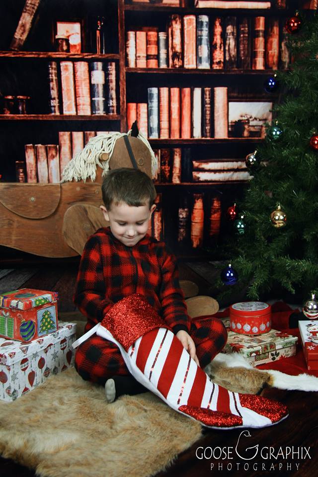 Katebackdrop£ºKate child Christmas Backdrop Retro Style Bookshelf Back to School Wood Floor