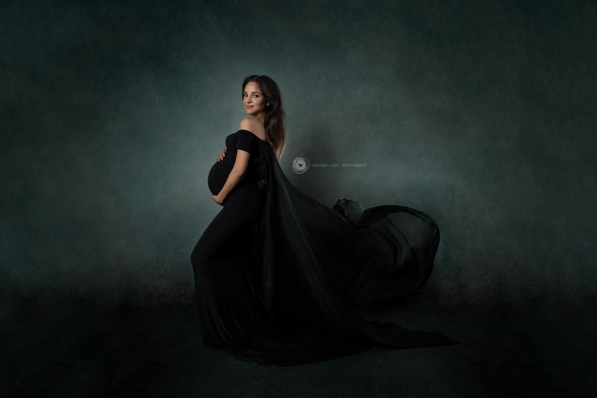 Cargar imagen en el visor de la galería, Katebackdrop：Kate Around Cold Black, Green and Light Middle Gray Abstract Textured Backdrop