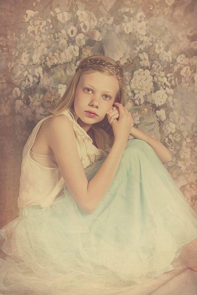 Kate Painting Like Green Spring Florals backdrop printed Background - Katebackdrop