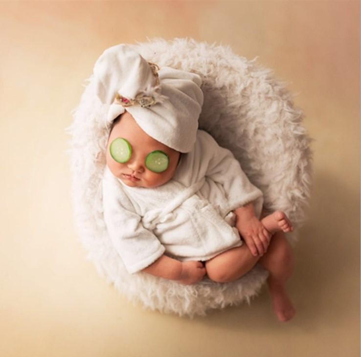 Cargar imagen en el visor de la galería, Accesorios de estudio Traje de bebé Albornoz Accesorios para fotos de recién nacido