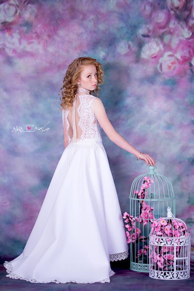 Kate Pink Florals Hand Painting Liked Portrait Photography Backdrops - Katebackdrop