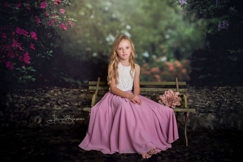 Katebackdrop£ºKate Pink Floral Garden Square Spring Backdrop Designed by Pine Park Collection