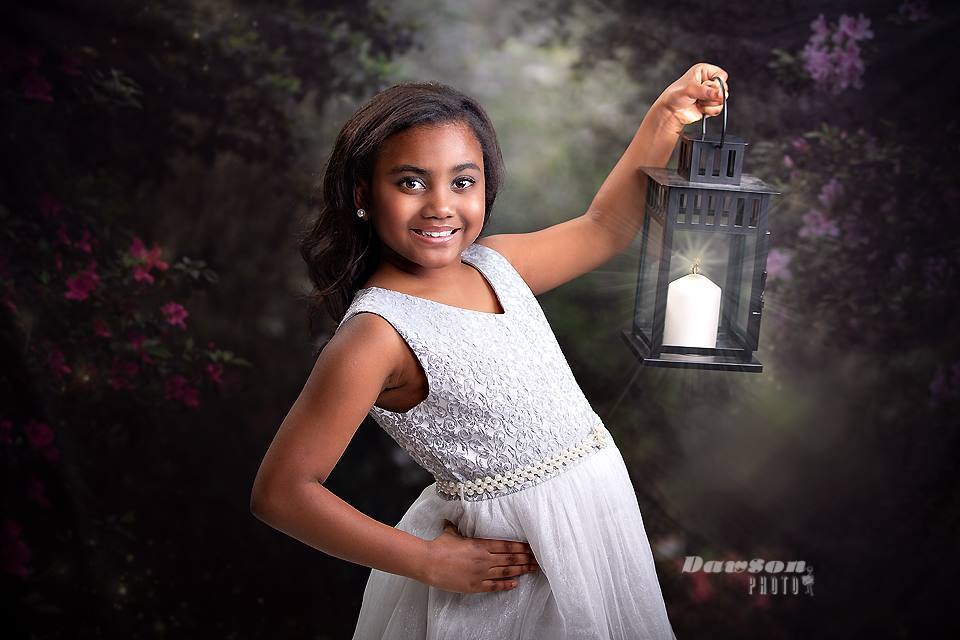 Katebackdrop：Kate Pink Floral Garden Fairy Lights spring Backdrop for Photography Designed by Pine Park Collection