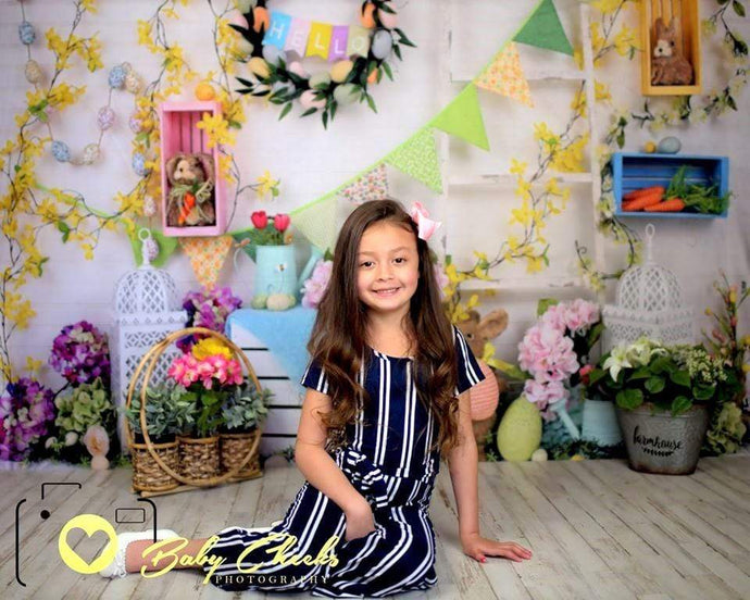 Katebackdrop£ºKate Hello Spring Home Backdrop for Easter session