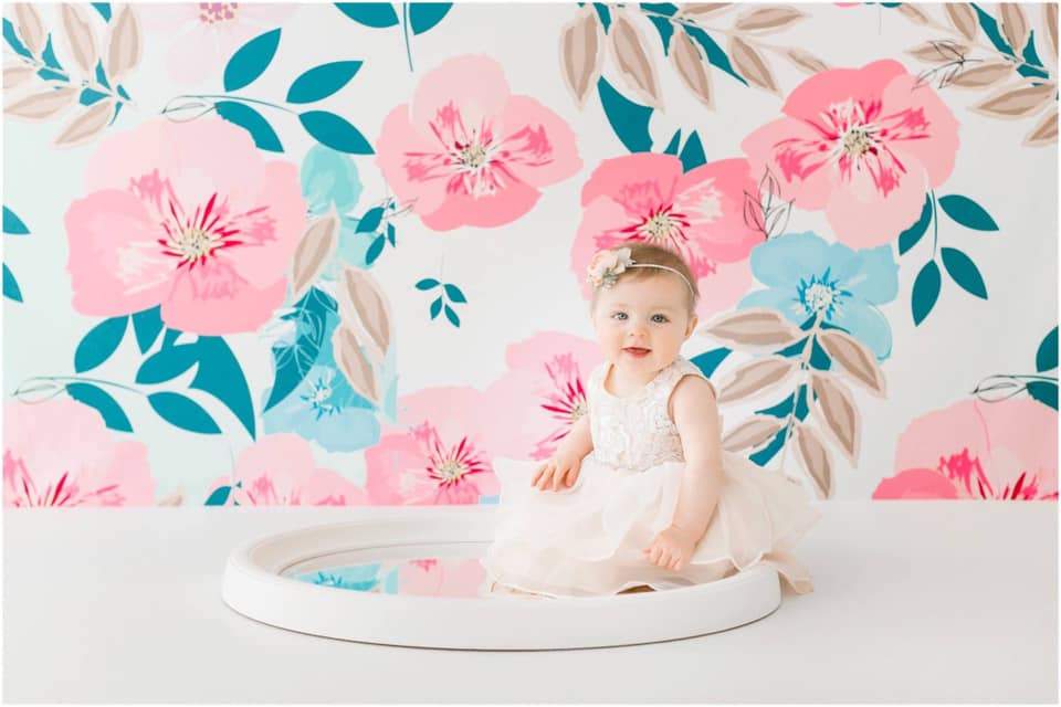 Katebackdrop£ºKate Retro Spring Flowers Cake Smash Children Backdrop for Photography Designed by JFCC