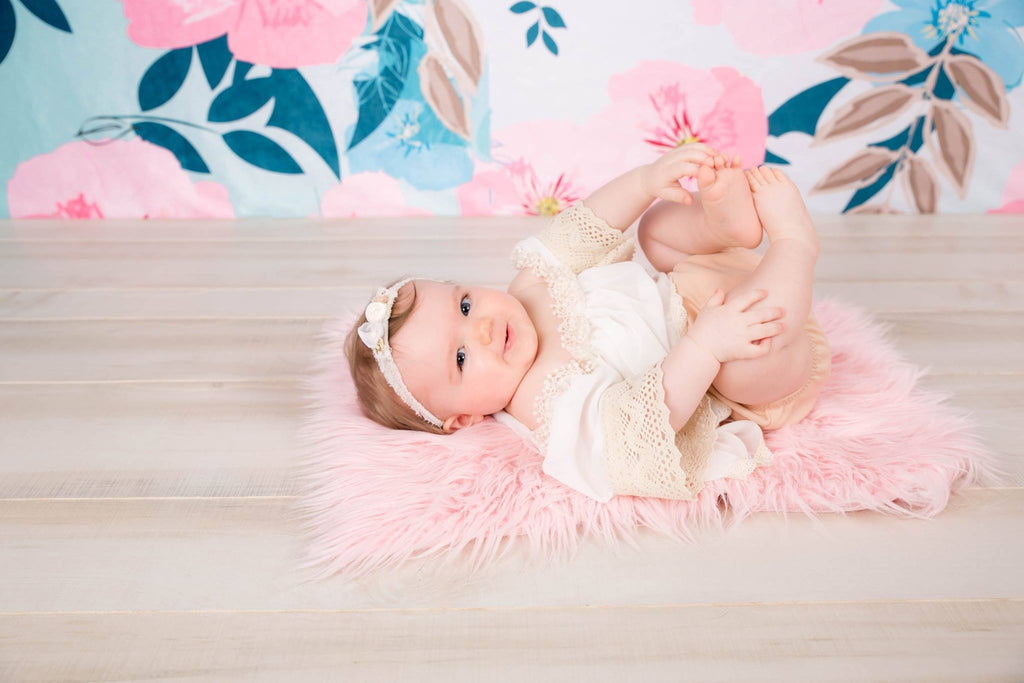 Katebackdrop£ºKate Retro Spring Flowers Cake Smash Children Backdrop for Photography Designed by JFCC