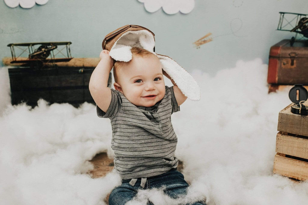 Katebackdrop：Kate Come Fly with Me Cloud Back to School Children Backdrop for Photography Designed by Erin Larkins