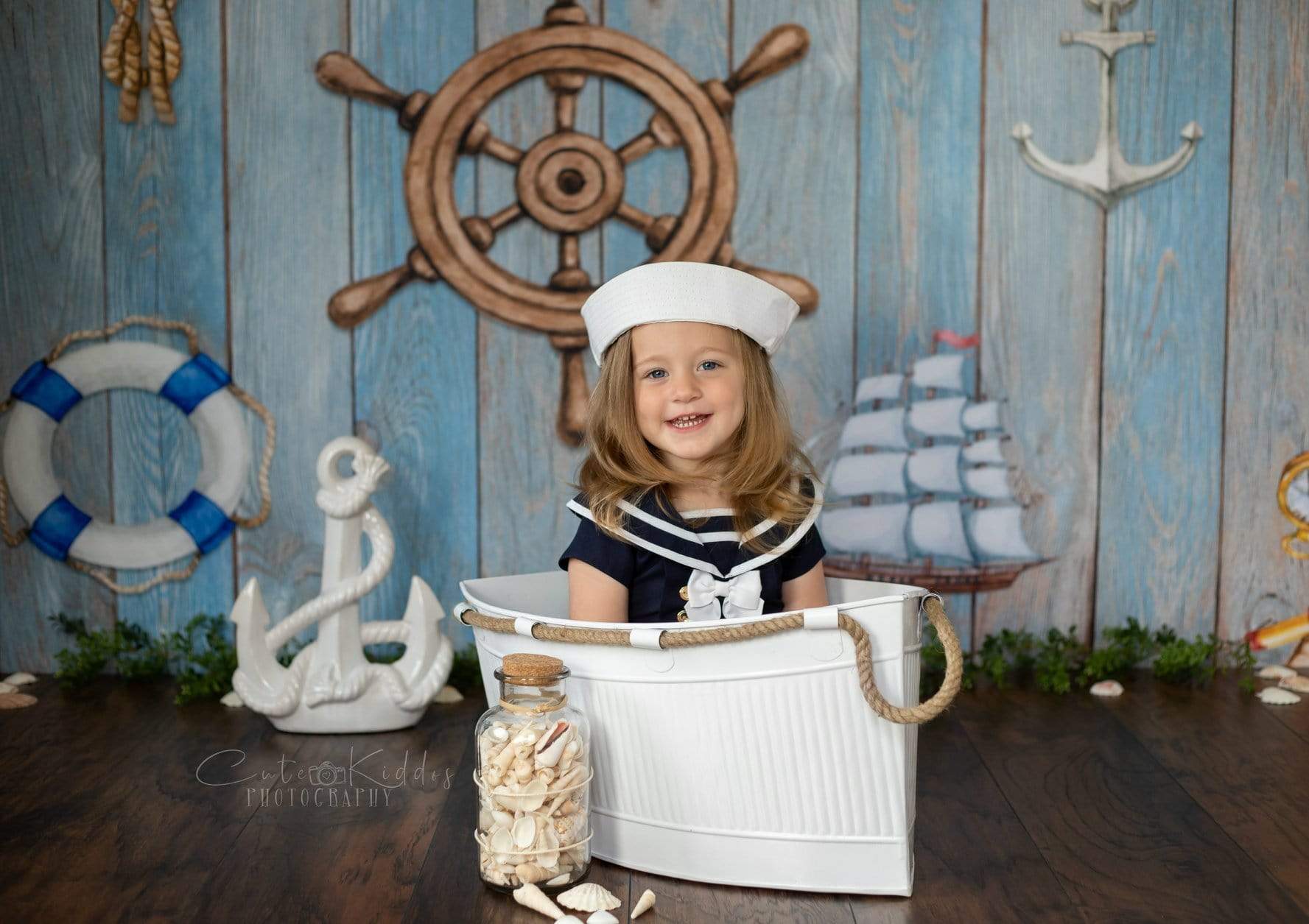 Katebackdrop£ºKate Adventure Nautical Sailor Children Backdrop for Photography Designed by JFCC