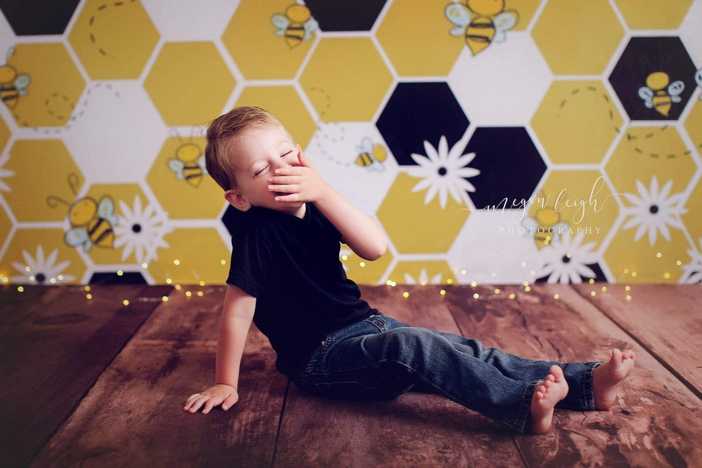 Katebackdrop：Kate Bumble Bee Summer Backdrop for Photography Designed by Megan Leigh Photography