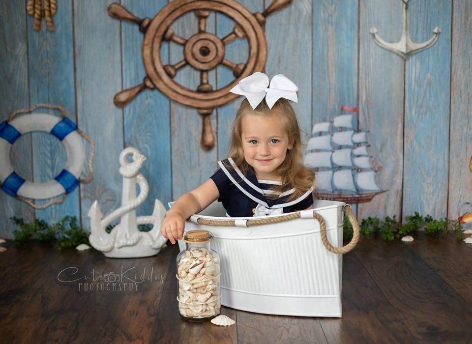 Katebackdrop£ºKate Adventure Nautical Sailor Children Backdrop for Photography Designed by JFCC