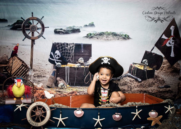 Katebackdrop：Kate Summer Sea Pirate backdrop designed by studio gumot